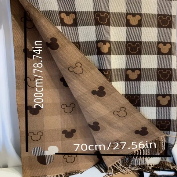 Vintage Chic Disney Inspired Square Grid Scarf
 - NWT - Picture 4 of 4